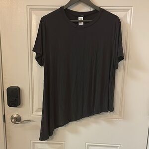 Fashion Nova Gray Asymmetrical Relaxed Tee